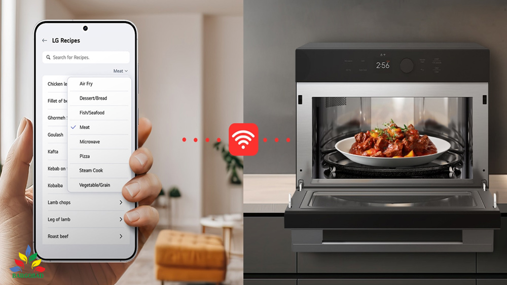 مدیریت برنامه پخت و پز از راه دور با LG ThinQ