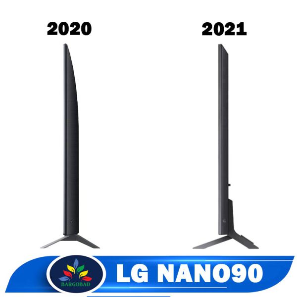 مقایسه ضخامت تلویزیون نانو 90 2020
