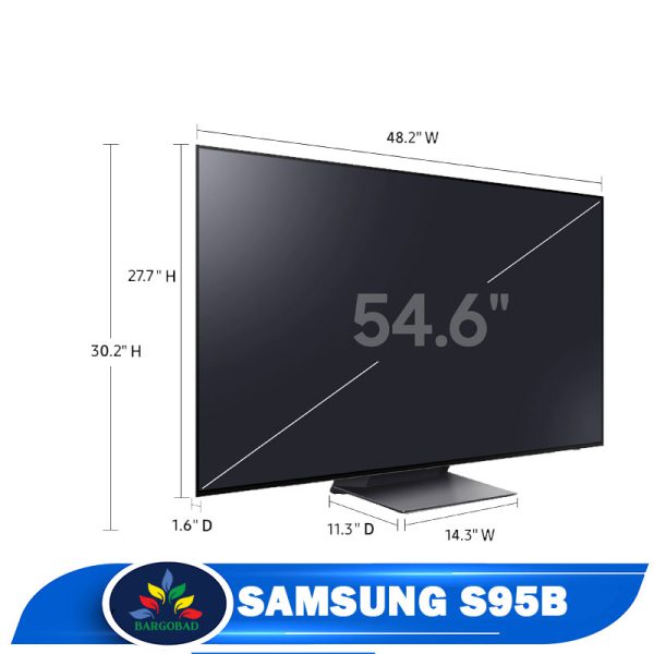 ابعاد و اندازه تلویزیون سامسونگ S95B