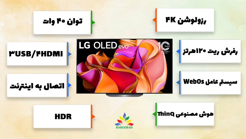 مشخصات کلی تلویزیون اولد ال جی CS3